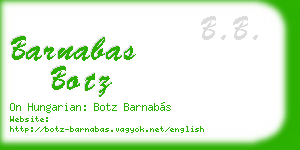 barnabas botz business card
